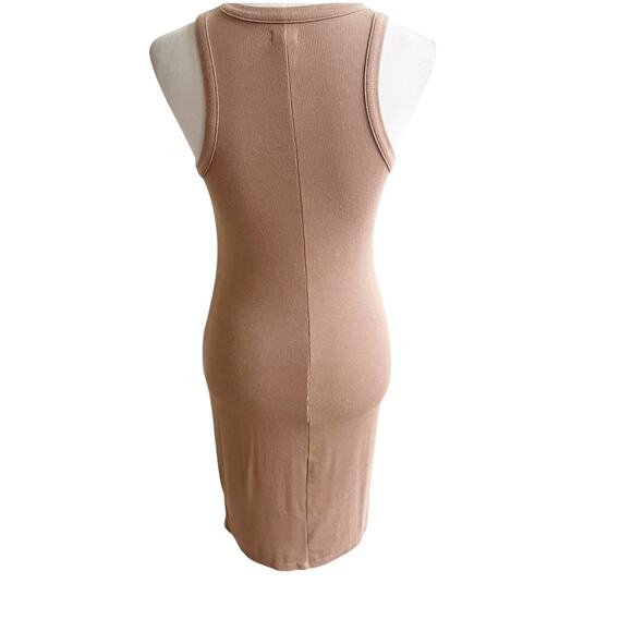 L’agence Ellis Ribbed Midi Dress In Ginger Size Small Bodycon Beach - Picture 2 of 11
